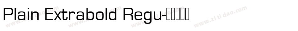 Plain Extrabold Regu字体转换